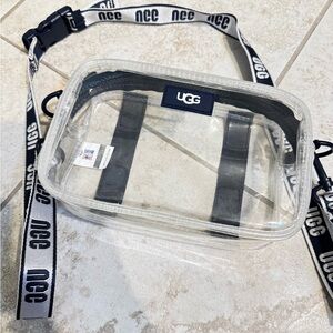 UGG Transparent Bag with Navy and White Strap